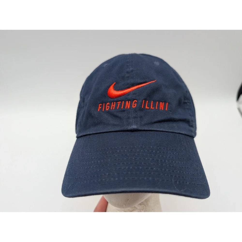Nike Fighting Illini Navy Blue Heritage 86 Adjustable Hat Embroidered Swoosh Cap